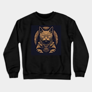 Ornate cat portrait Crewneck Sweatshirt